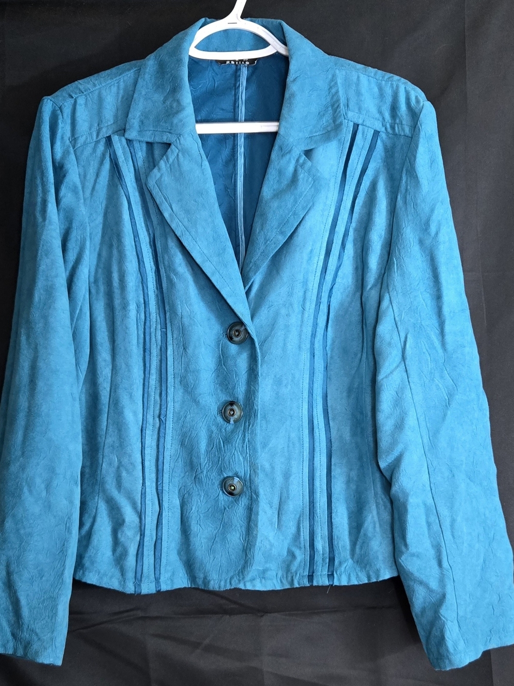 Women’s Tailored Teal Jacket - Classic Button Front #555 Turquoise